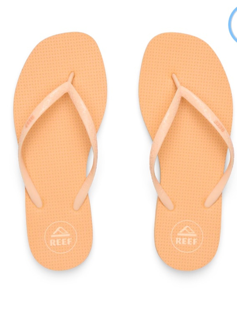 NWT Reef Seaside Square Toe Flip Flips in Orange Chiffon Size 8
